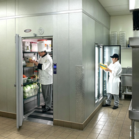 Ruang Pendingin Walk-in dengan Pintu Stainless Steel Anti Beku dan Panel PU Tebal untuk Penyimpanan Produk Akuatik Beku