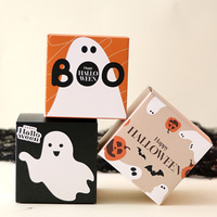 Nouvelle Arrivée Boîte Cadeau Thème Halloween Fantôme & Citrouille Mignons de Dessin Animé, Emballage Réutilisable pour Bonbons et Biscuits, Boîte Vide en Gros