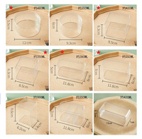 Boîte à dessert transparente en PS, recyclable et durable, pour snacks, fruits secs, bonbons, tiramisu, pouding, emballage design pour mariages