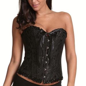Áo nịt ngực gợi cảm bustiers hoa ren Tops cho phụ nữ hoa in cổ điển Corset Gothic satin đồ lót corselet overbust xương - Product Image 4