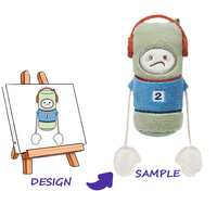 Peluche personnalisée super douce avec fonction de broderie et doublure en maille - Forme Manju