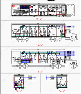 Domuz Abattoir makineleri için günde domuz konteyner mobil/hareketli kesim makinesi et işleme ekipmanları - Product Image 2