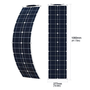 Panneaux solaires photovoltaïques monocristallins flexibles 12V 50W-200W en PET semi-flexibles pour bateaux, modèle SPP013-50W, vente en gros - Product Image 4