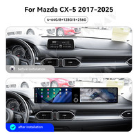 ZWNAV Double écran 12,3 pouces Carplay pour Mazda CX-5 2017-2025 Lecteur multimédia GPS Navi BT WIFI Écran tactile Radio de voiture Wirecarplay