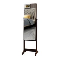Miroir sur pied tendance et très vendu, écoresponsable, fait main, en bois et métal, excellente visibilité pour chambre à coucher