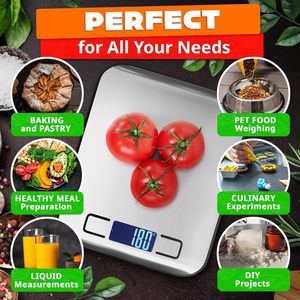 เครื่องชั่งอาหารไฟฟ้าดิจิตอลความแม่นยำ5กก. 1ก. ทำจากสแตนเลส - Product Image 5