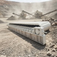 Alimentateur à tablier électrique industriel robuste pour ligne de traitement des minerais de construction