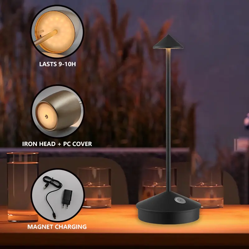 Modern European Lampada Da Tavolo Led Rechargeable Romantic Hotel Reading Table Lamps outdoor