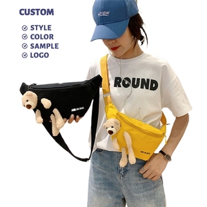 <span class=keywords><strong>Riñonera</strong></span> Unisex OEM ODM, Diseño <span class=keywords><strong>de</strong></span> <span class=keywords><strong>Oso</strong></span>, Lona, Bandolera, Bolso <span class=keywords><strong>de</strong></span> Pecho, <span class=keywords><strong>Riñonera</strong></span> Tipo Banana, Casual, Geométrica - Product Image 1