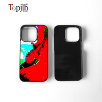 Topjlh Coque de Téléphone Anti-Choc à Sublimation 2D Vierge pour Étuis de Téléphone Noirs de Luxe