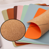 Tapis de bureau en cuir protecteur avec liège naturel PU cuir antidérapant tapis de table de bureau grand tapis de bureau étanche buvard de bureau