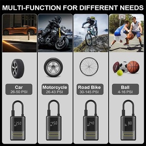 Gonfleurs de pneus de vélo rechargeables portables Mini compresseur d'<span class=keywords><strong>air</strong></span> sans fil avec écran d'affichage numérique LCD - Product Image 3