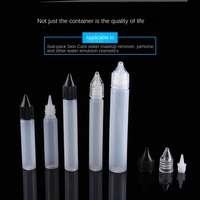 Flacon d'huile parfumée en plastique LDPE 10ml 15ml 30ml 50ml portable en forme de stylo semi-transparent avec bouchon à vis pour usage cosmétique