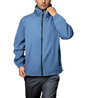 Veste de pluie imperméable légère pour homme, coupe-vent à capuche, fermeture éclair intégrale, en polyester, avec poches zippées, pour le cyclisme, les activités de plein air et les voyages