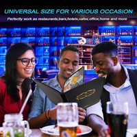 Protège-menu en cuir personnalisé avec logo pour restaurant et café, format A4, support de menu transparent, fabrication directe usine, fournisseur professionnel