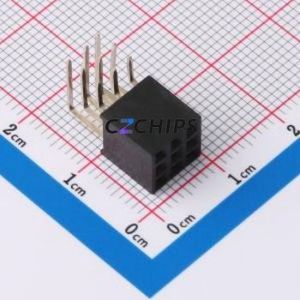 PM254-<b>3</b>-03-W-8.5-G0 <b>Pin</b> <b>Socket</b> Bent Lead Through Hole,P=2.54mm Connector 3x3P 2.54mm 2.54mm Square Hole - Product Image 1