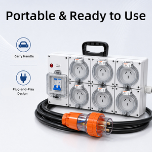 CHENF Centro de Distribución de Energía Portátil Personalizado, IP67 Impermeable, 16A-125A, 220V/380V, Caja de Distribución de Energía Temporal para la Industria Cinematográfica - Product Image 5