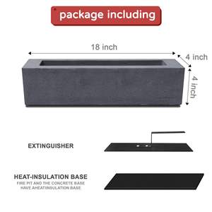 Poêle à feu à alcool éthanol en béton durable Cheminée Propane Inodore Brasero de bureau sans fumée Mini foyer résistant à la chaleur - Product Image 6