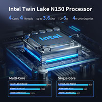 CWWK S2 N150 Firewall Mini PC 2x 2.5GbE Lan 2x 82599ES 10G SFP+ Micro Appliance OPNsense Router Home Lab Computer Hardware