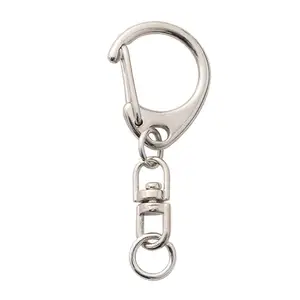 Silber 23mm 31mm Karabiner verschluss Schlüssel anhänger Puppe Zubehör Anhänger Schlüssel ring Lanyard Verschluss mit drehbarer Kette Feder schlüssel halter