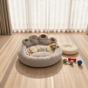 Cama para Mascotas en Forma de Huella de Oso, Cálida y Cómoda, para Perros y Gatos, en Oferta - Product Image 5