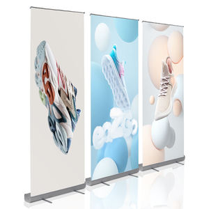 Pancartas independientes de rodillo ancho Pull <span class=keywords><strong>up</strong></span> 200X200 Roll Top Banners emergentes baratos Pancarta de exhibición de rodillo de impresión personalizada - Product Image 1