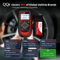 Herramienta de Diagnóstico TPMS QQr Q04, Sistema de Monitoreo de Presión de Neumáticos, Sensor de 315 y 433 MHZ, Probador de Batería para Autos, Analizador de Motor