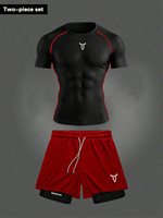 Ensemble d'entraînement personnalisé MMA : Rashguard, T-shirt de lutte tricoté, Short, Impression par transfert thermique, Polyester, Séchage rapide, Coupe ajustée, Léger, Idéal pour l'été
