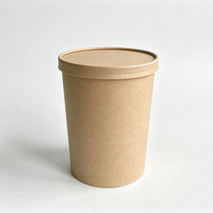 Contenitore per Zuppa in Carta Kraft, Vaschetta Monouso per Zuppe Calde, Noodle, Porridge, Pronto per la Consegna, 16oz - Product Image 3