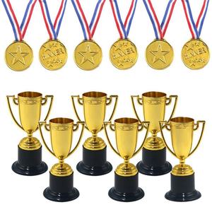 Mini Trofeos de Plástico en Oferta, Copas de Premio con Baño de Oro, Trofeos en Blanco para Personalizar con Logotipo y Diseño, Trofeos de Plástico - Product Image 6