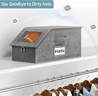 Bolsa de Almacenamiento para Gorras de Béisbol KUYUE, Transparente, con Capacidad para 24 Gorras, Organizador de Gorras de Béisbol para Armario, Plegable