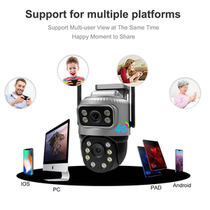 Caméra de <span class=keywords><strong>surveillance</strong></span> CCTV sans fil V380 Pro 4G, caméra IP de sécurité extérieure PTZ, carte SIM 4G, caméra CCTV, technologie réseau WiFi, compression vidéo H.265 - Product Image 2