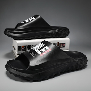 Men's <b>Slides</b> EVA Thick Sole Non <b>Slip</b> Outdoor Summer Beach Shoes Black - Product Image 1