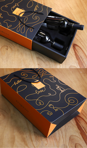 กล่องของขวัญไวน์ทรงกลมสีดำด้านแบบเรียบกล่องใส่ไวน์แบบปรับแต่งโลโก้ได้ตามต้องการ - Product Image 2