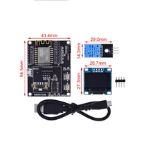 Kit DIY Stasiun Cuaca ESP8266 Kit Pemula IoT Layar OLED 0.96 D1 MINI Modul Nirkabel Wi-Fi Bluetooth
