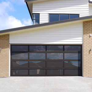 <span class=keywords><strong>Porte</strong></span> <span class=keywords><strong>de</strong></span> <span class=keywords><strong>Garage</strong></span> 10x9 verre sans cadre en Aluminium coupe-vent <span class=keywords><strong>de</strong></span> luxe en Aluminium Design graphique moderne en alliage d'aluminium taille personnalisée - Product Image 5