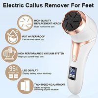 Lime à pieds électrique rechargeable avec aspirateur, éliminateur de callosités, kit d'outils de pédicure professionnels en acier inoxydable et plastique