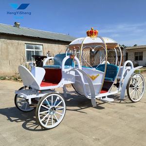 Carruaje tirado por caballos <span class=keywords><strong>de</strong></span> <span class=keywords><strong>princesa</strong></span> calabaza blanca <span class=keywords><strong>de</strong></span> lujo para festivales al aire libre Elegante entrenador real para eventos <span class=keywords><strong>de</strong></span> temática Retro - Product Image 1