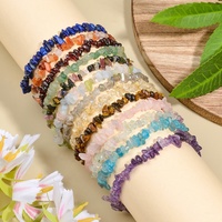Bracelets extensibles en pierres naturelles grenat, citrine et améthyste pour femmes, à porter au quotidien ou en vacances, bijoux bohèmes empilables