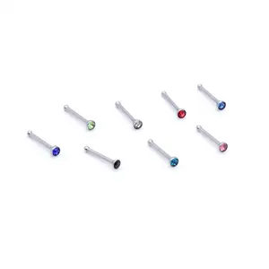 Kleine Kleine Zirkoon Neus Studs, Multi-Color Multi-Functionele Piercing Oordopjes, Tong Studs, Wenkbrauw Studs, Oorbot Studs