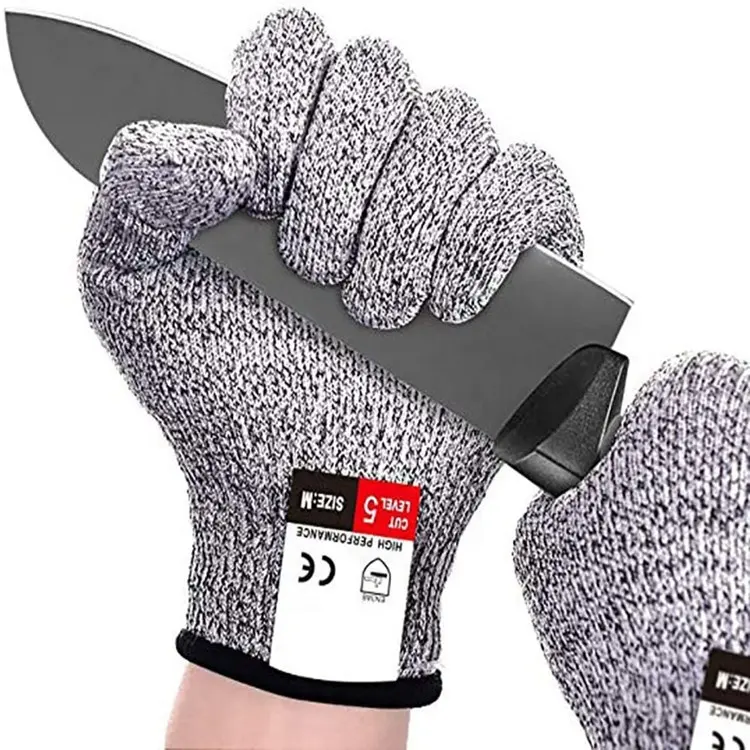 Gujia HPPE Sécurité Cuisine Viande Verre Travail Gris Protection Alimentaire Sécurité Gants Résistants Aux Coupures