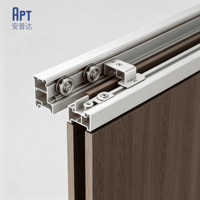 Système de porte coulissante murale à fermeture silencieuse et douce, en bois MDF, design personnalisé, porte encastrée cachée pour maison, bureau, condo