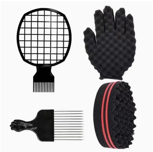 Brosse Magique Chauffante Sans Chaleur pour Ondulations, Éponge Double Face pour Boucles <span class=keywords><strong>Afro</strong></span> pour Hommes Noirs, Usage Domestique - Grande Vente - Product Image 2