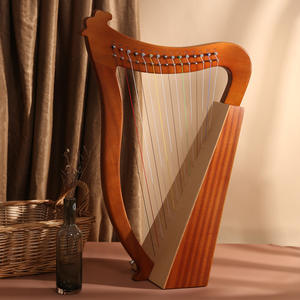 Harpe Lyre à 15 cordes, petite harpe <span class=keywords><strong>irlandaise</strong></span> avec clavier factice, vente directe d'usine, en stock - Product Image 2