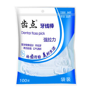 Toothpoint Classic 300-Piece Family Pack Bagged Dental <b>Floss</b> Picks Disposable <b>Toothpick</b> Stock Dropshipping Available - Product Image 1