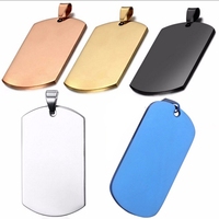 Plaque d'identification anti-perte pour animaux de compagnie en acier inoxydable, à graver soi-même, vide, blanche et dorée, pour chien et chat, approvisionnement transfrontalier, matériau métallique de qualité supérieure