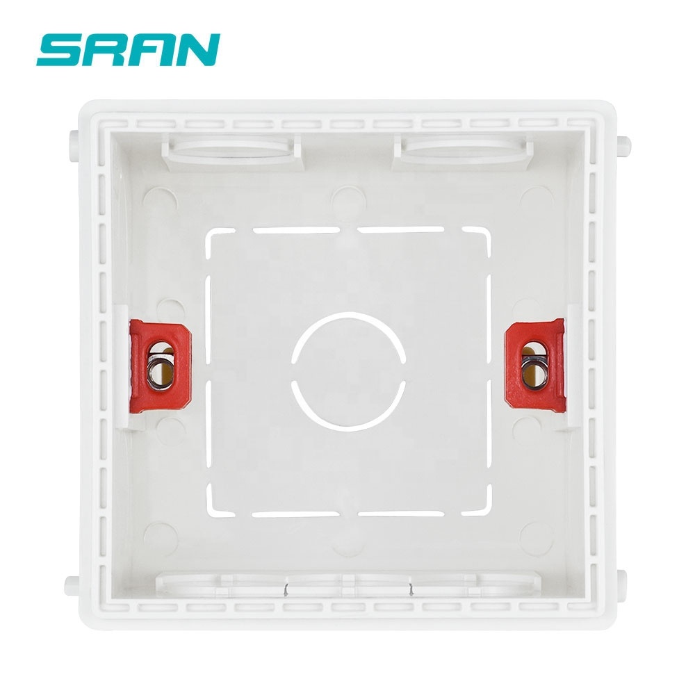 Factory Direct High Quality 86*86 Internal Cassette Adjustable Wall Electric Mounting  Box for 1 Gang 86 Type Switch And Socket