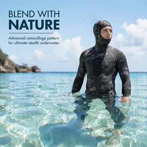 <span class=keywords><strong>Combinaison</strong></span> de plongée en apnée à manches longues en deux pièces camouflage 3mm 5mm <span class=keywords><strong>7mm</strong></span> pour la pêche sous-marine - Product Image 3