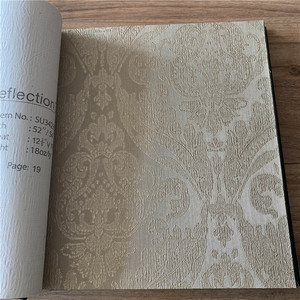 Rollos de <span class=keywords><strong>Papel</strong></span> <span class=keywords><strong>Tapiz</strong></span> Vinílico PVC con Textura Nórdica en Relieve, Diseño de Hojas Modernas <span class=keywords><strong>para</strong></span> Decoración de Paredes Interiores en Dormitorios de Hotel - Product Image 6