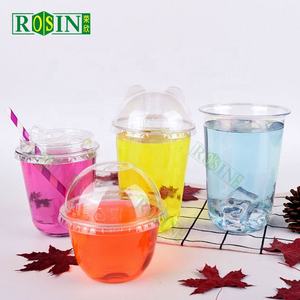 Custom Logo 8Oz/16Oz Wegwerp Pp Helder U Vorm 500Ml Koude Drank Wodka Plastic Dessert Yoghurt Beker Met Koepeldeksel - Product Image 2